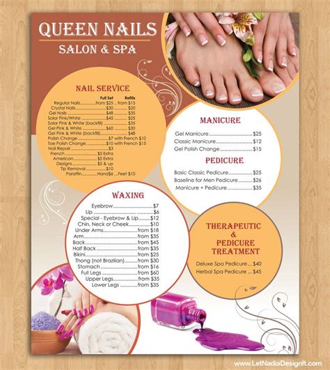 Are you looking for a fantastic poster or price list graphic design for nail salon? Let Nadia ...