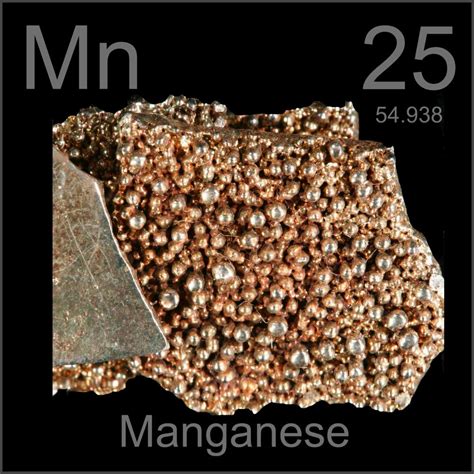 Museum-grade sample, a sample of the element Manganese in the Periodic Table