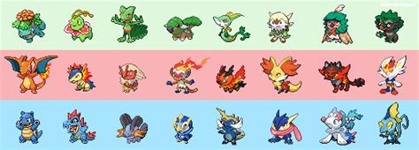 [OC] Starter Pokemon Final Evolutions: Baby Sprites!!! : r/pokemon