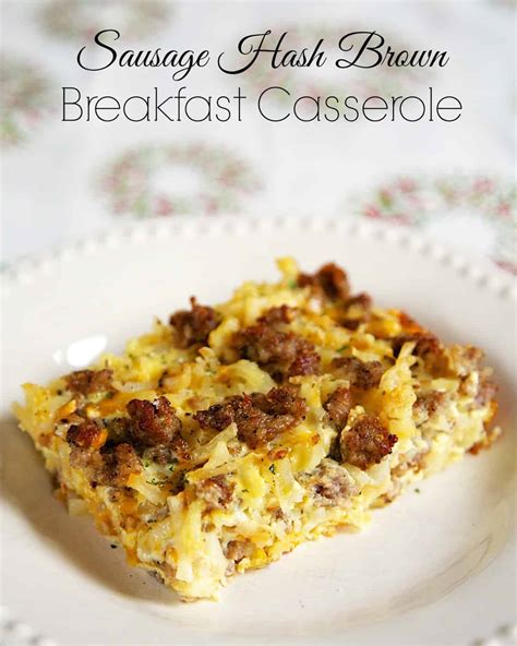 Sausage Hash Brown Breakfast Casserole - Plain Chicken