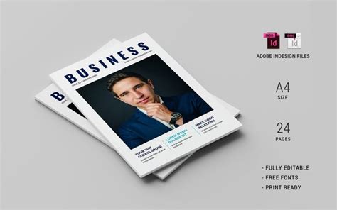 Business Magazine Template 02 #325370 - TemplateMonster