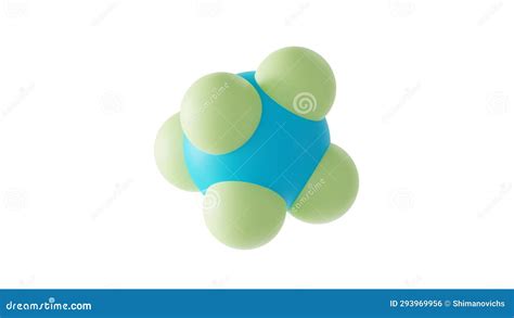 Uranium Hexafluoride Molecule, Hex, Molecular Structure, Isolated 3d Model Van Der Waals Stock ...