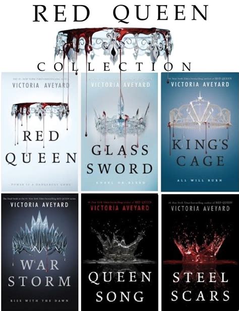 Red Queen Collection (1-6) War Storm King’s Cage Glass Sword Red Queen ...