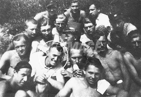 Young Karol Wojtyla in the camp of military training in Hermanowice ...