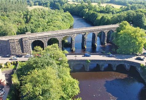 Randalstown Railway Viaduct Bridge over river Maine Co. Antrim N ...