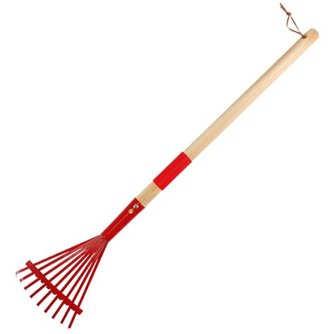 Trayknick Child Size Rake Kids Rake with Hardwood Handle Lightweight Child Size Garden Lawn Rake ...