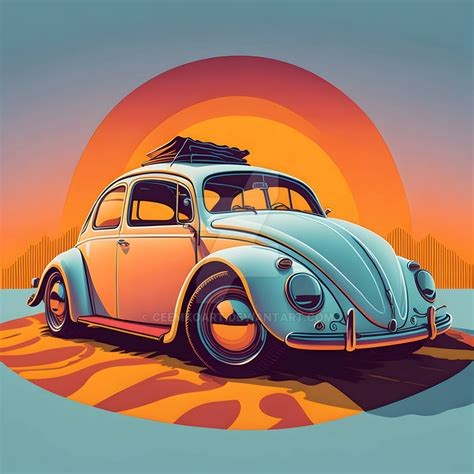 Sunset Classics: Vintage Iconic Car Silhouette by CeemkoArt on DeviantArt