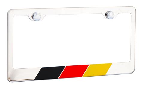 Germany German Flag License Plate Frame Chrome Stainless - Etsy