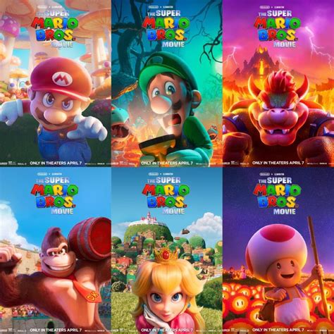 6 nuevos y espectaculares posters de personajes de Super Mario Bros.: La Película - Nintenderos