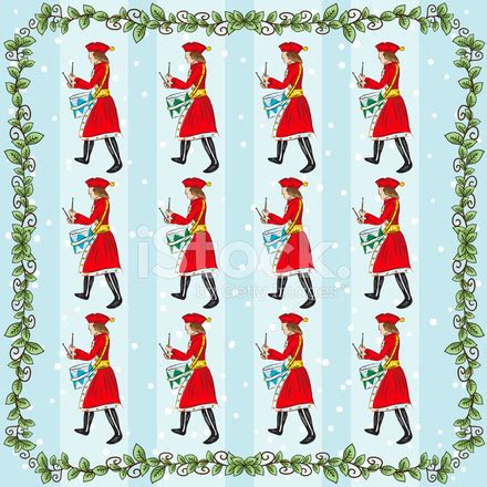 The Twelve Days of Christmas 12 Drummers Drumming Stock Vector - FreeImages.com