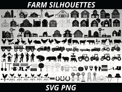 Farm Svg, Farm Silhouette, Farm Clipart, Barn Svg, Farm Life Svg, Farm ...