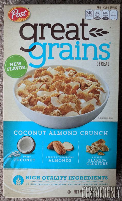 Quick Review: Great Grains Coconut Almond Crunch Cereal