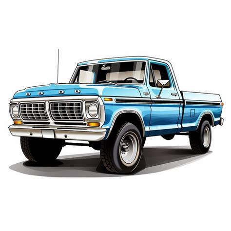 Premium AI Image | White pickup truck with a colorful design