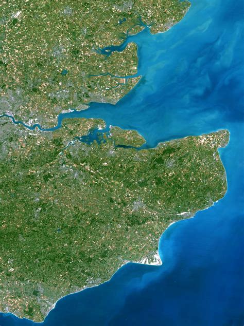 Kent & Thames Estuary Map or Map of Kent Thames Estuary