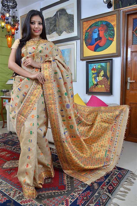 Sampa Das - Revivalist of the Golden Muga silk of Assam | Elegant saree ...