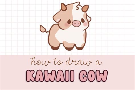 How to Draw a Kawaii Cow - Draw Cartoon Style!