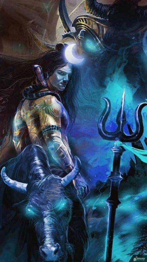 #trishul #nandi #blue #wallpepar #shiv #mahakal #devokedev #mahadev ...