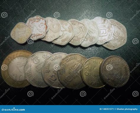 Vintage Old Coin Collection Stock Image - Image of mintage, retro ...