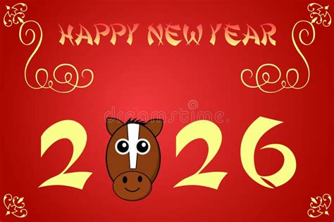 Happy Chinese New Year Card Illustration for 2023 Stock Illustration - Illustration of tradition ...