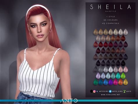 The Sims Resource - Anto - Sheila (Hairstyle)