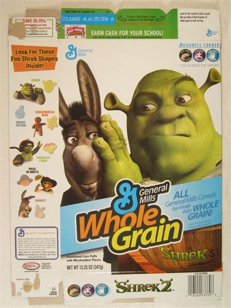 MT Cereal Box SHREK 2 2005 12.25oz FRAME UP [G7D5a] | #2098034027