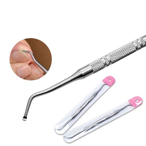 Ingrown Toe Nail Lifter Toenail Ingrowing Cleaner Double Ended Sided Stainless Steel Nail Care ...