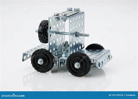 Truck Tractor Toy - Metal Kit for Construction on White Stock Photo ...