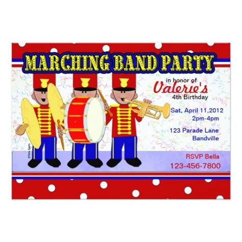 Marching Band Party Invitation | Zazzle.com | Music birthday party ...