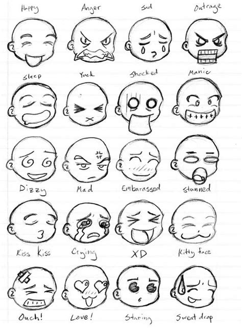 Emoticons Sheet 1 by GeomancerEDG on DeviantArt | Drawing expressions, Drawing face expressions ...