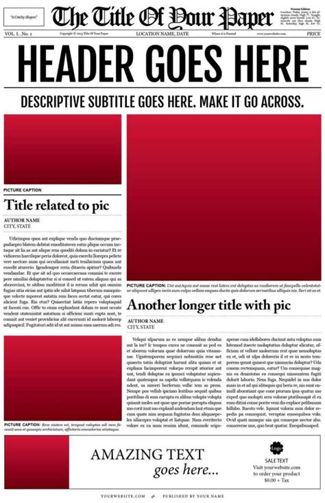 018 Free Newspaper Template For Word Ideas Microsoft Il for Blank ...