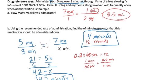 IV Push Dosage Calculation (Two Examples) - YouTube