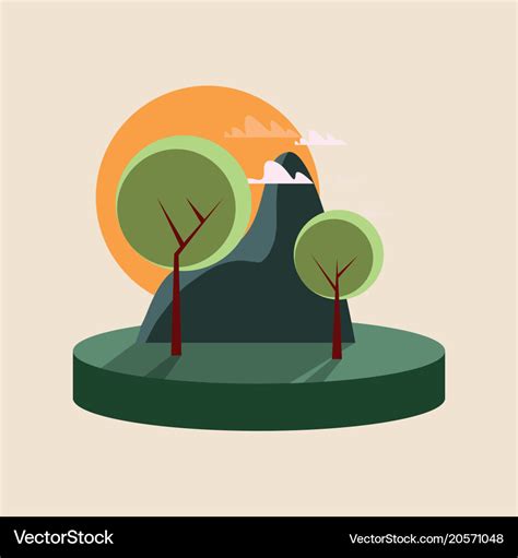 Abstract landscape design Royalty Free Vector Image