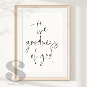 Christian Wall Art, Goodness of God Art, Worship Song Art Printable - Etsy