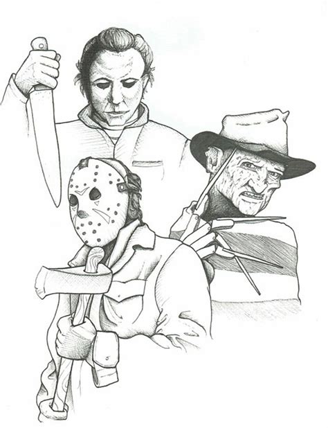 Printable Horror Movie Coloring Pages