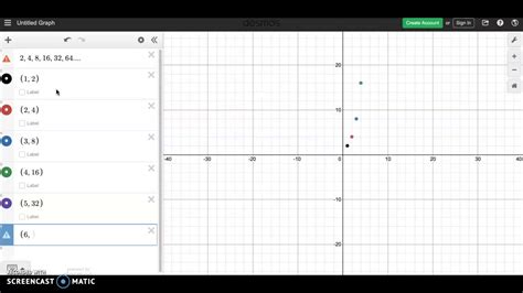 Graphing an geometric sequence - YouTube