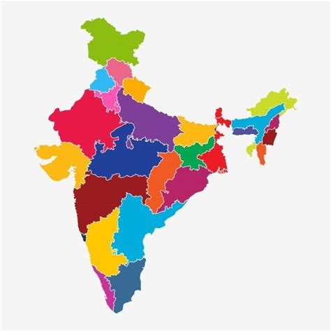 Colorful india map vector illustration – Artofit