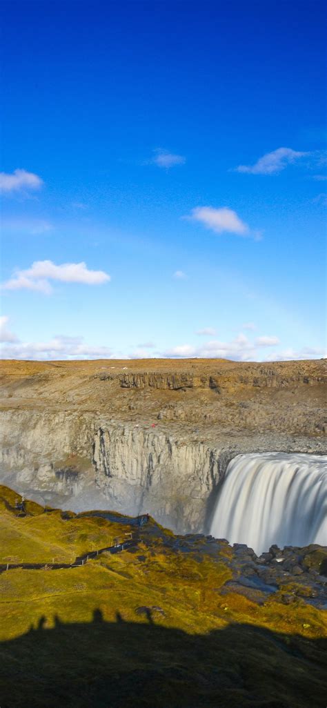 Wallpaper Iceland, waterfall, clouds, nature landscape 5120x2880 UHD 5K ...