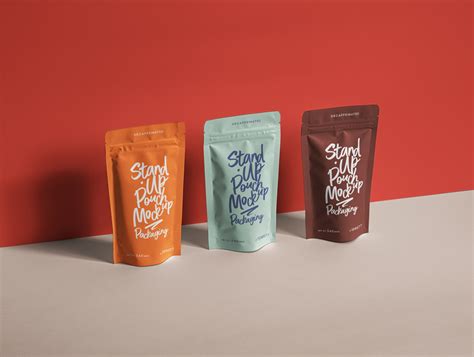 Standing Pouches Mockup - Mockup World