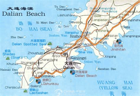 Dalian Beach Map, China Dalian Beach Map - Dalian Travel Guide