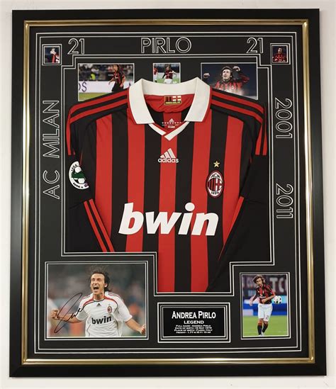 Andrea Pirlo signed photo with AC Milan Shirt Framed – Experience Epic