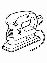 Electric Sander coloring Book Pages For Children And Adults With Vector  sketch template