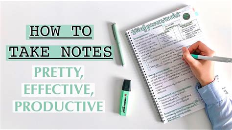 HOW TO TAKE NOTES: pretty, productive, effective note taking | TIPS