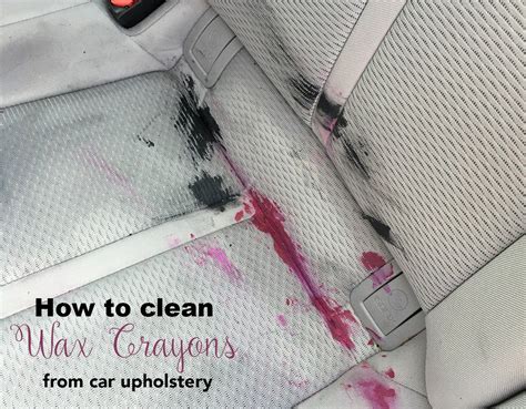 How to clean melted wax crayon from car upholstery Wax Crayons, Melting Crayons, Car Cleaning ...
