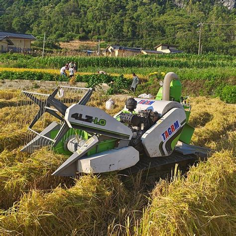 Farming Automatic Wheat Rice Harvesting Machine Cutter Rice Combine ...