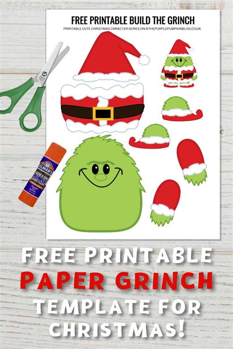 Free Printable Build The Grinch Paper Template (Christmas Craft)