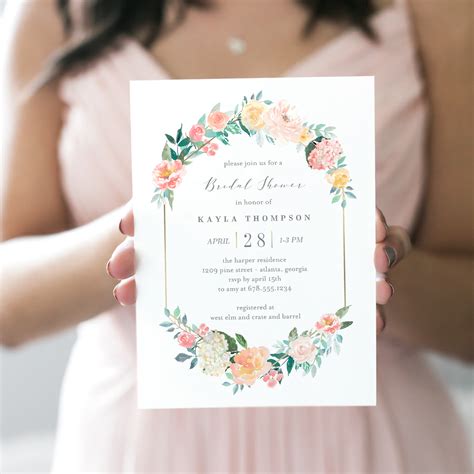 Blush Floral Bridal Shower Invitation #BFC - Berry Berry Sweet