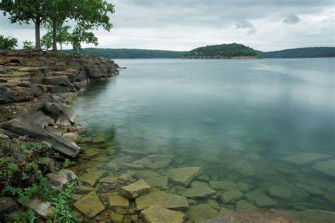 Enjoy the clear water and beautiful shoreline of Tenkiller StatePark in eastern Oklahoma ...