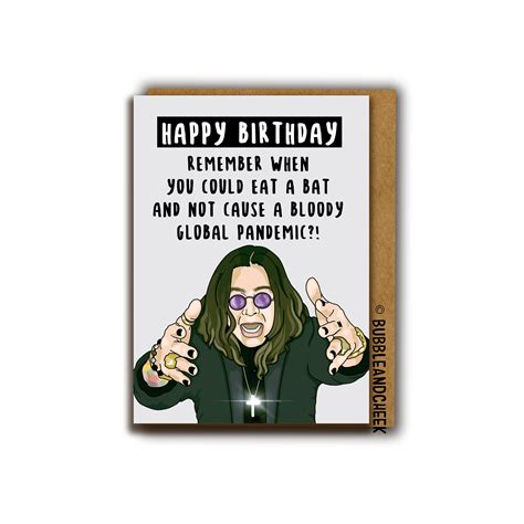 Ozzy Osbourne Inspired Birthday Card Lockdown Birthday 2020 | Etsy