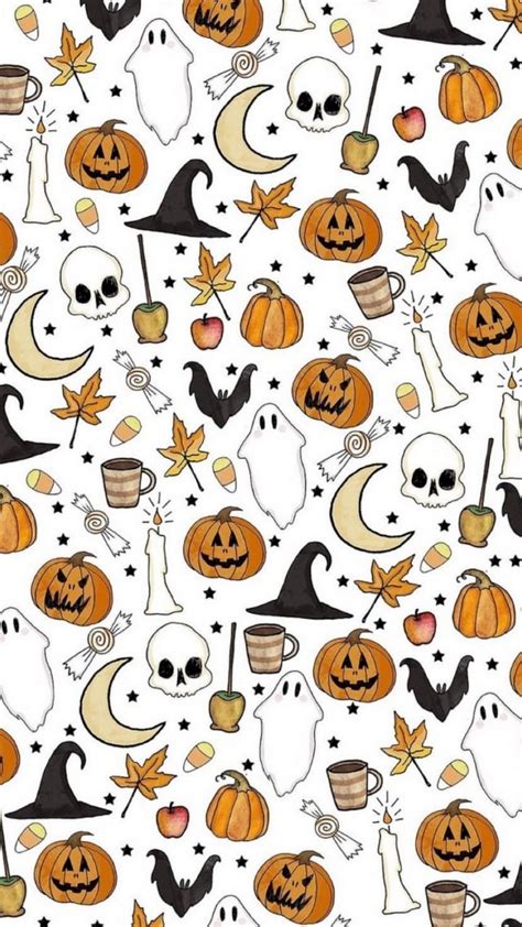 Halloween Aesthetic iPhone Wallpaper Home Screen - 2023 Cute iPhone Wallpaper