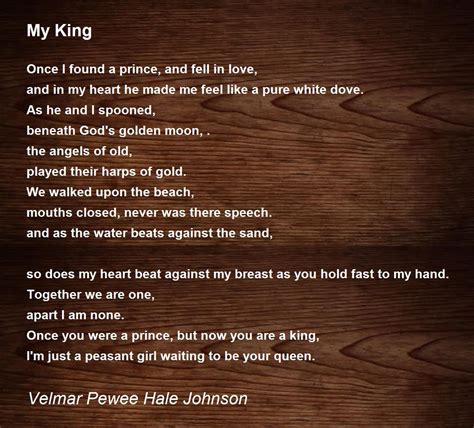 My King - My King Poem by Velmar Pewee Hale Johnson